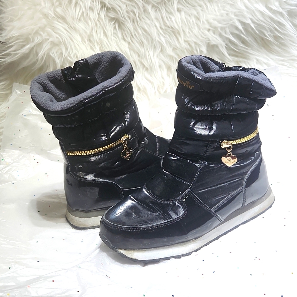 [Buffie] Winter Snow Boots, black, size 38 but fits smaller 6.5-7 comfortably